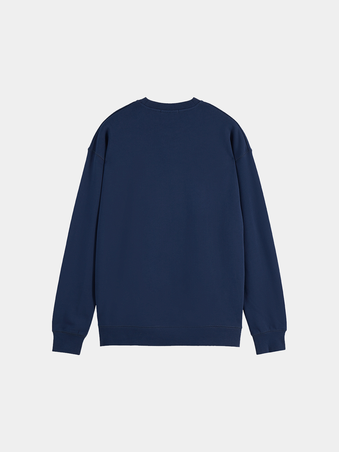 Black logo sweatshirt by Scotch & Soda featuring a front chest logo design, made of soft, comfortable sweats fabric.