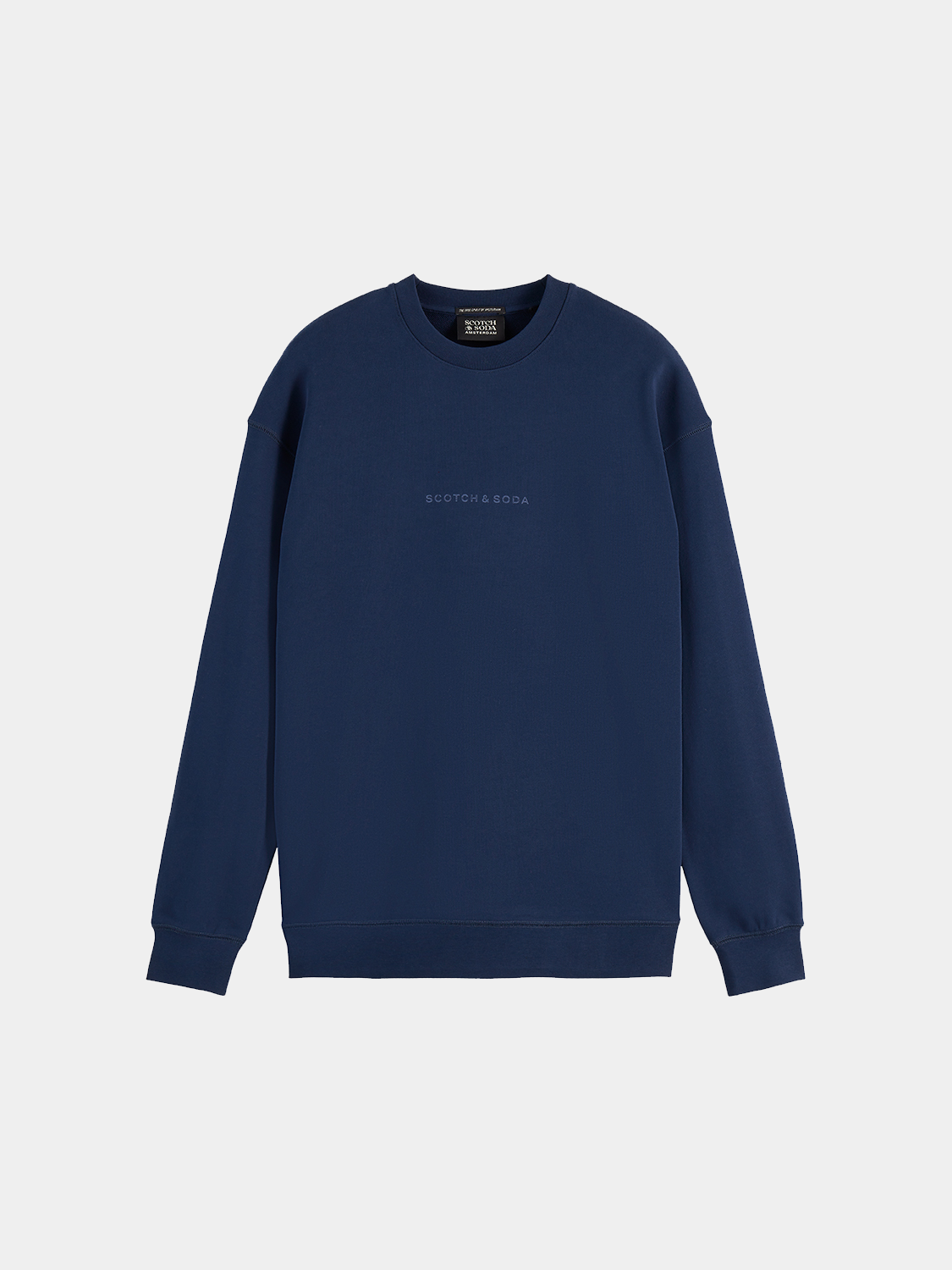 SCOTCH & SODA logo sweatshirt, casual sweatshirts with printed logo, comfortable fabric, front view