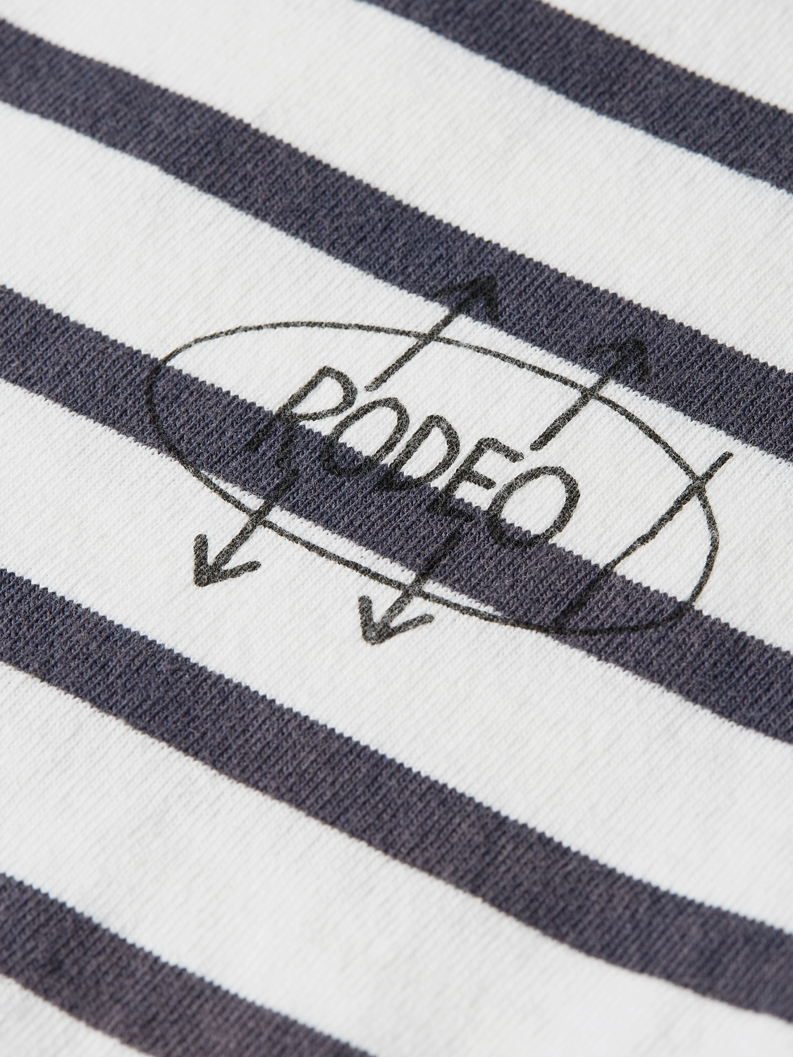 Kids' long sleeve Breton striped t-shirt by Scotch & Soda featuring S&S x Basquiat artwork and classic navy and white stripes.