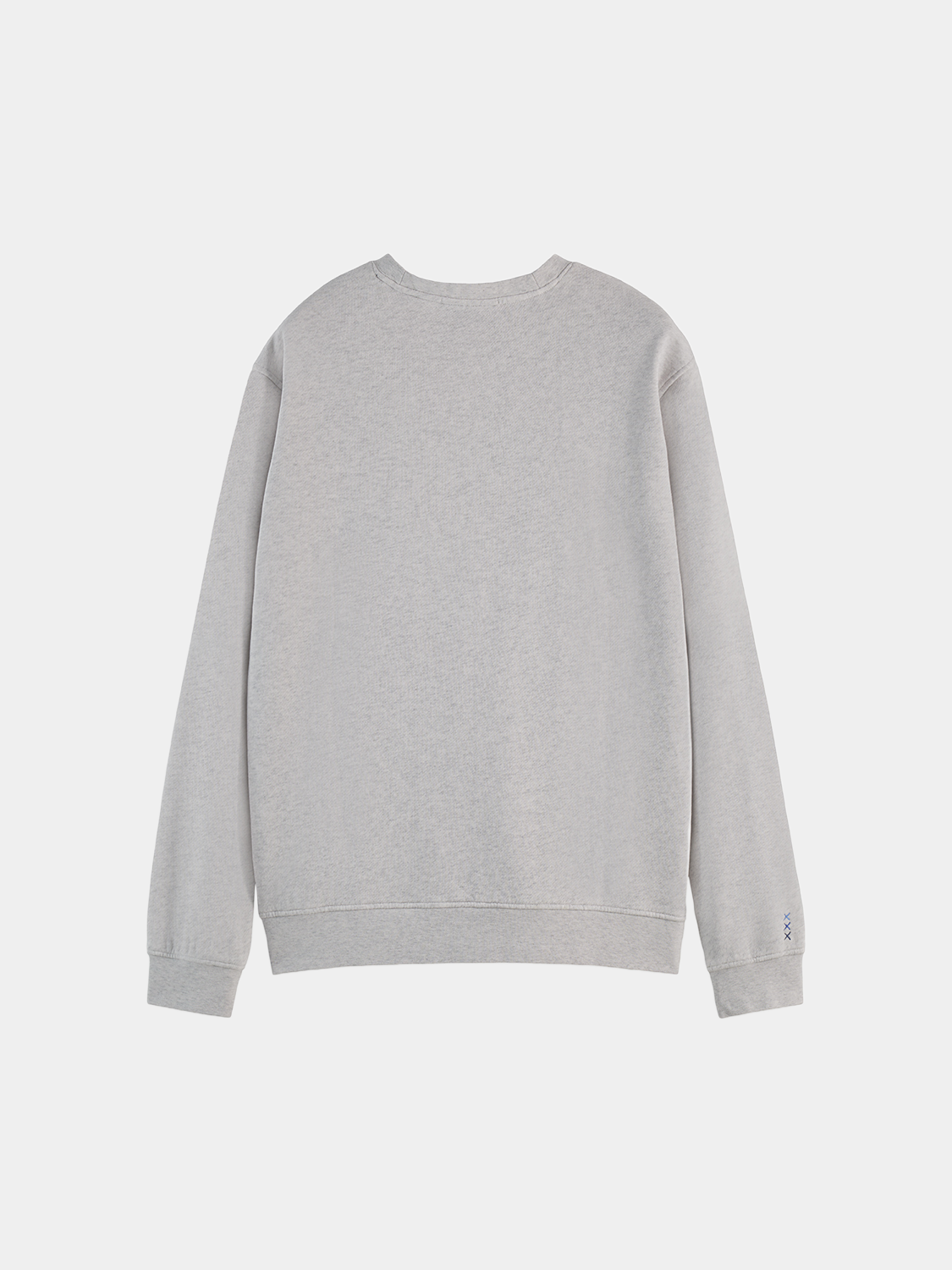 Black Scotch & Soda artwork sweat featuring a relaxed fit and bold graphic design, displayed on a hanger.