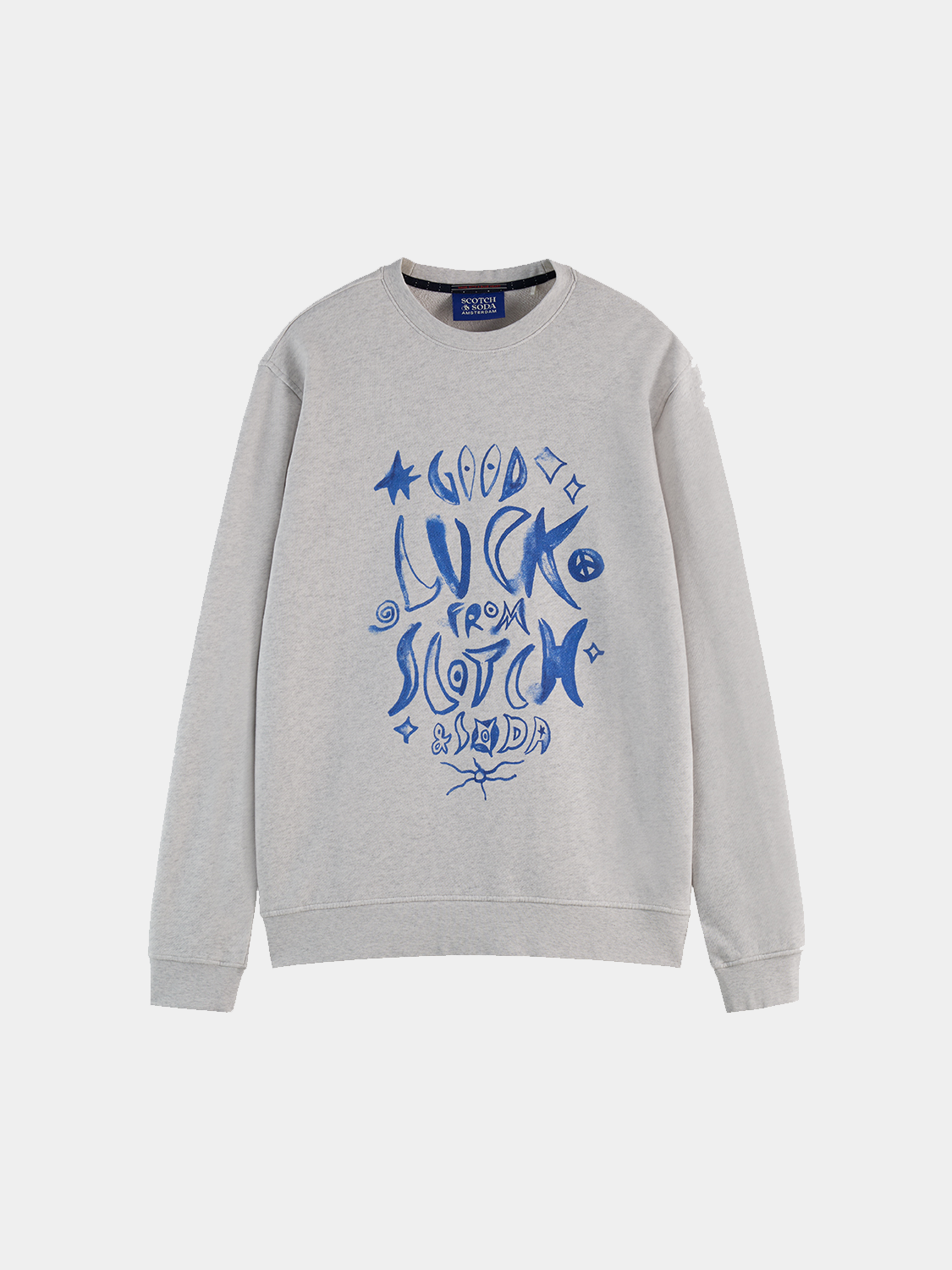 Scotch & Soda artwork sweat, stylish men's sweatshirt with graphic design, soft fabric, casual fit, front view.