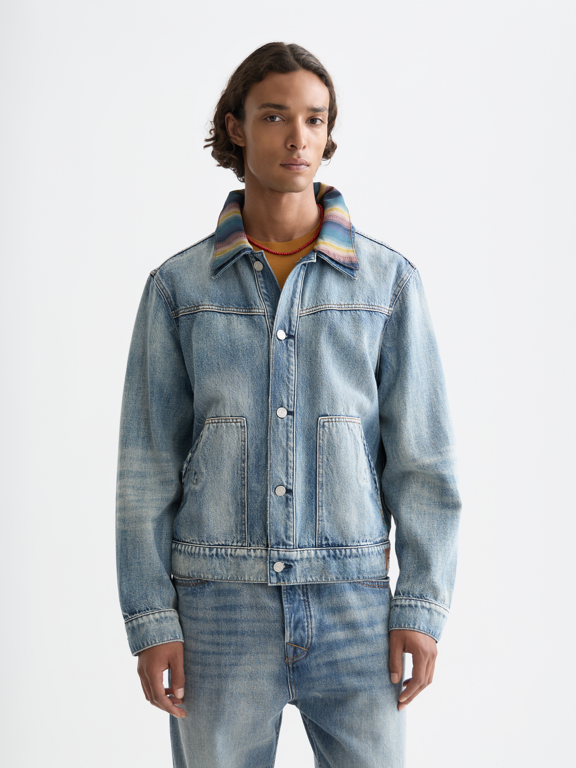 Washed ranch jacket by Scotch & Soda, featuring a classic denim style with a relaxed fit and distressed detailing.