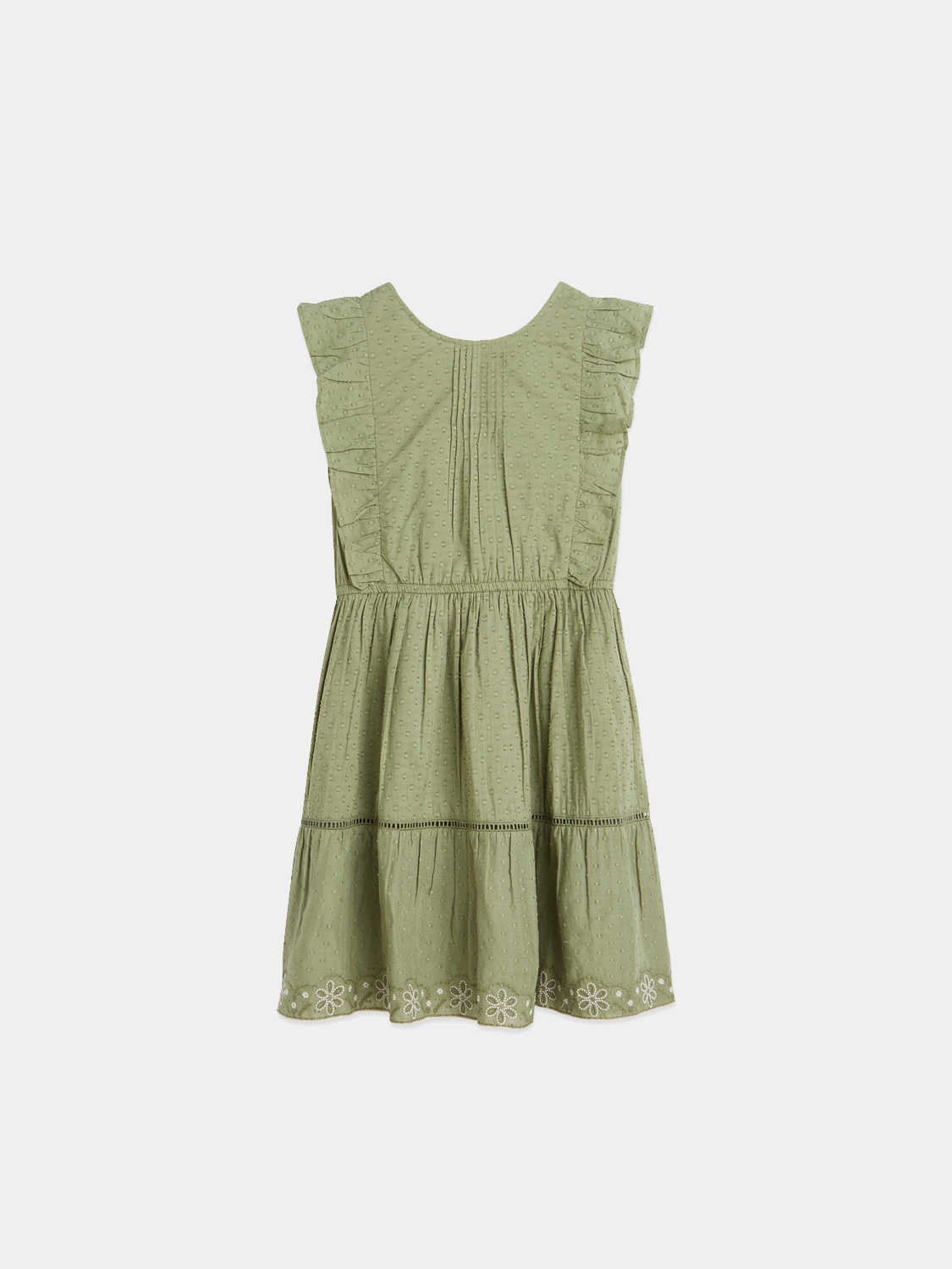 Kids embroidered jacquard dress by Scotch & Soda, featuring intricate embroidery and a stylish design for children.