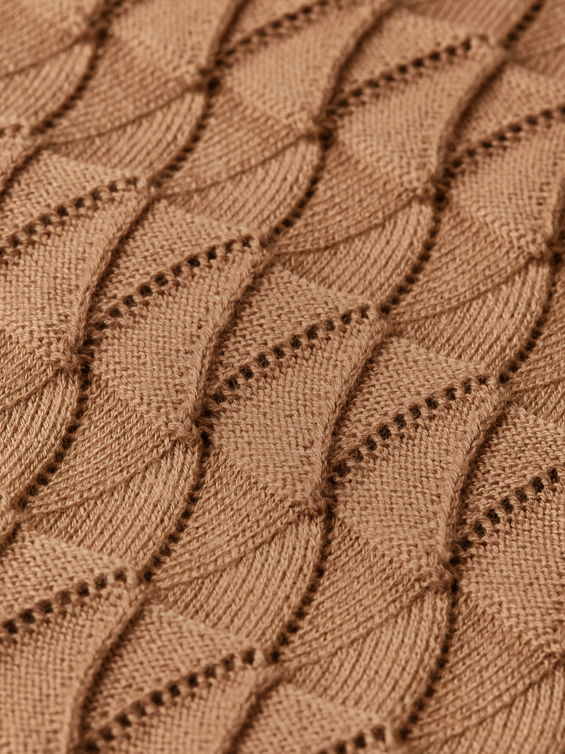 Light grey pointelle knit pullover by Scotch & Soda featuring delicate openwork patterns and a relaxed fit.