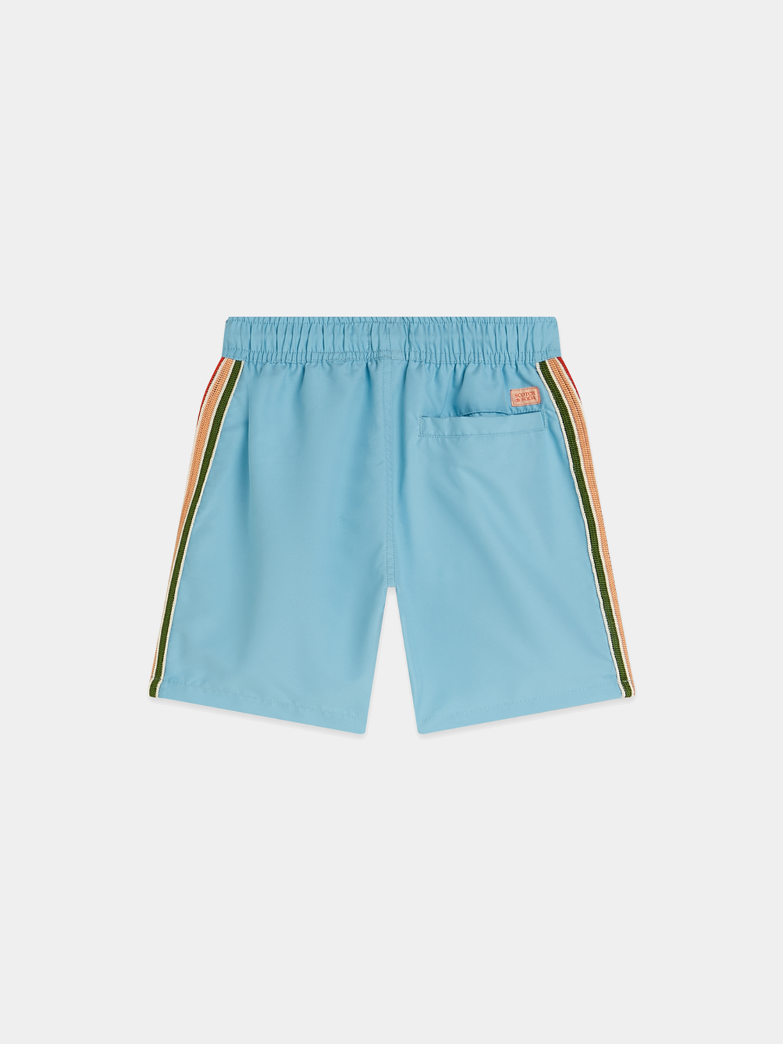 Kids' magic printed swim shorts from SCOTCH & SODA, featuring colorful patterns and lightweight swimwear fabric.