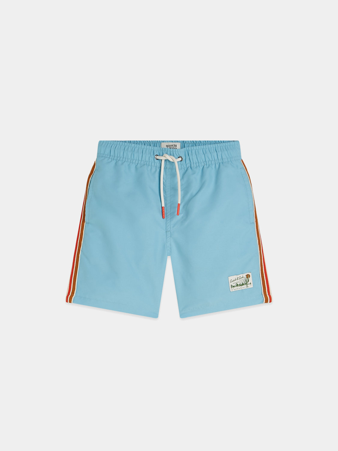 Kids' magic printed swimshorts by Scotch & Soda, featuring colorful fun designs, perfect for summer swimming activities.