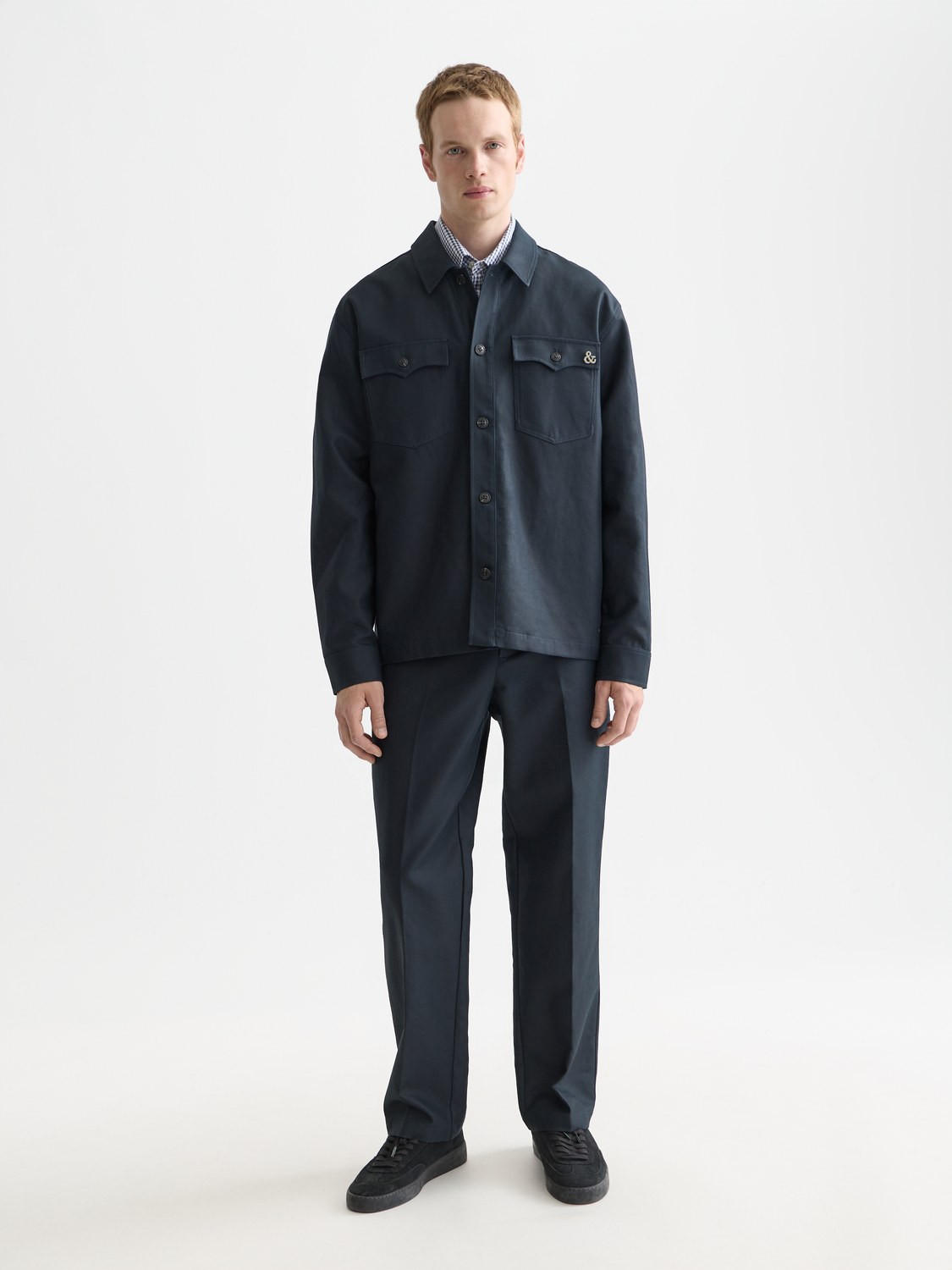 Relaxed-fit Scotch & Soda overshirt jacket with a casual design, featuring a button-up front and soft fabric.
