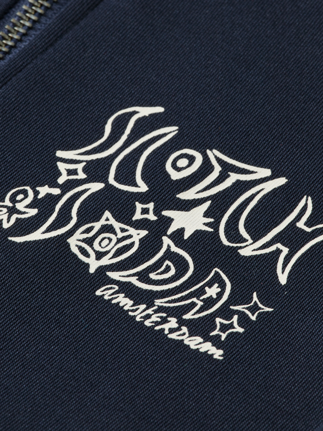 Kids' interlock zip-through sweatshirt by Scotch & Soda, featuring a comfortable design with a front zipper and soft fabric.