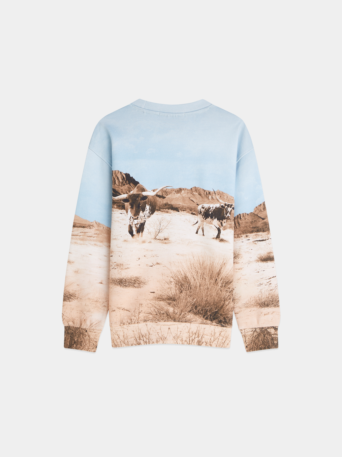 Kids' artwork sweatshirt by Scotch & Soda, featuring colorful printed design on navy blue sweatshirt, front view.
