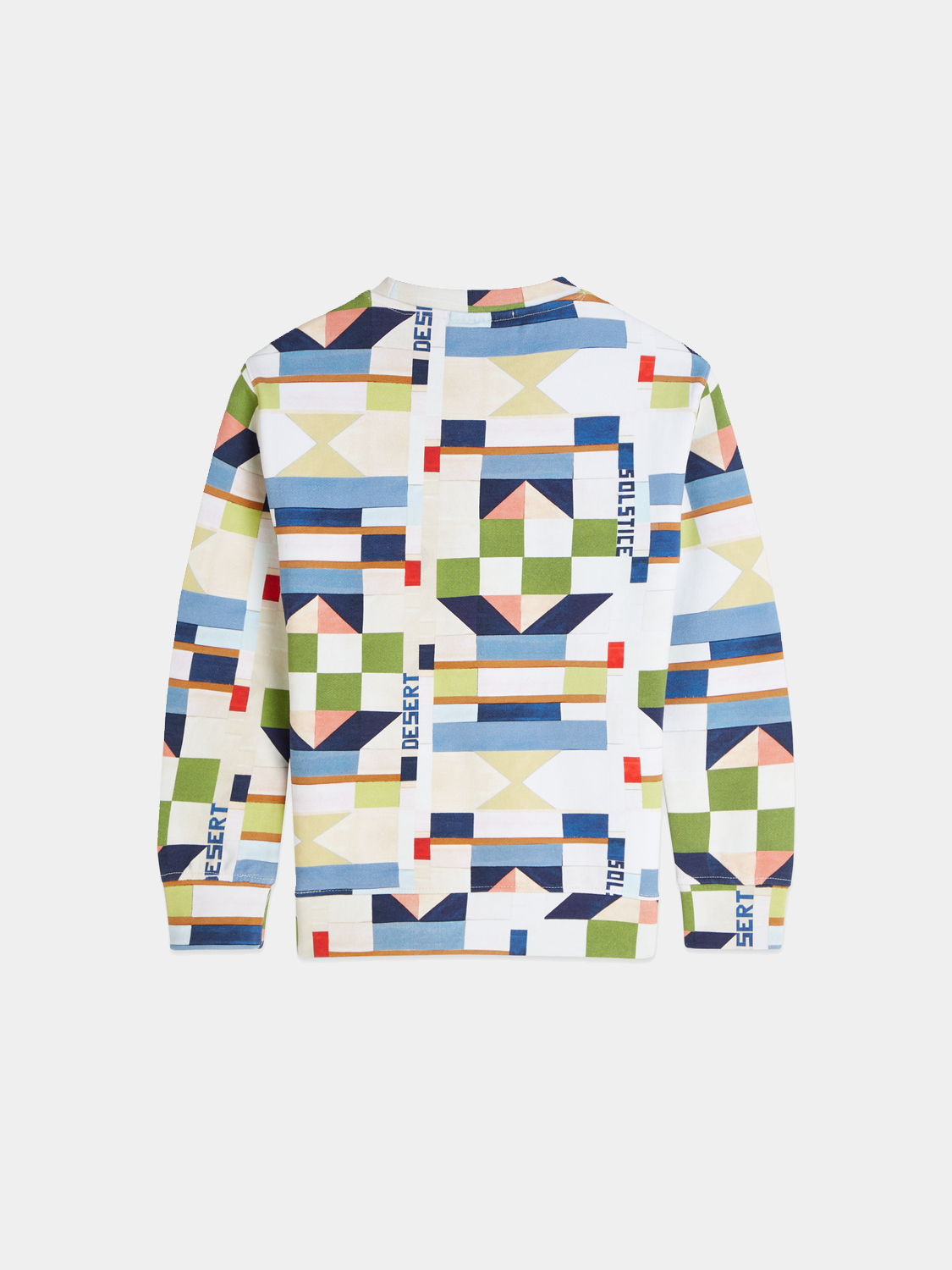 Kids printed sweatshirt by Scotch & Soda, featuring colorful graphics and soft fabric, displayed on a hanger.