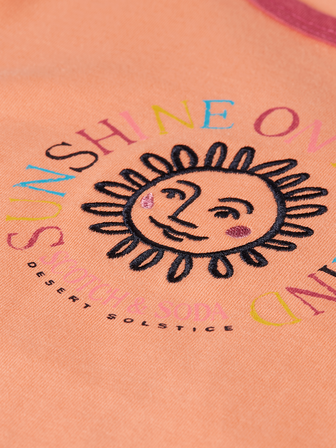 Kids' short-sleeve ringer t-shirt by Scotch & Soda featuring colorful artwork on soft cotton fabric.