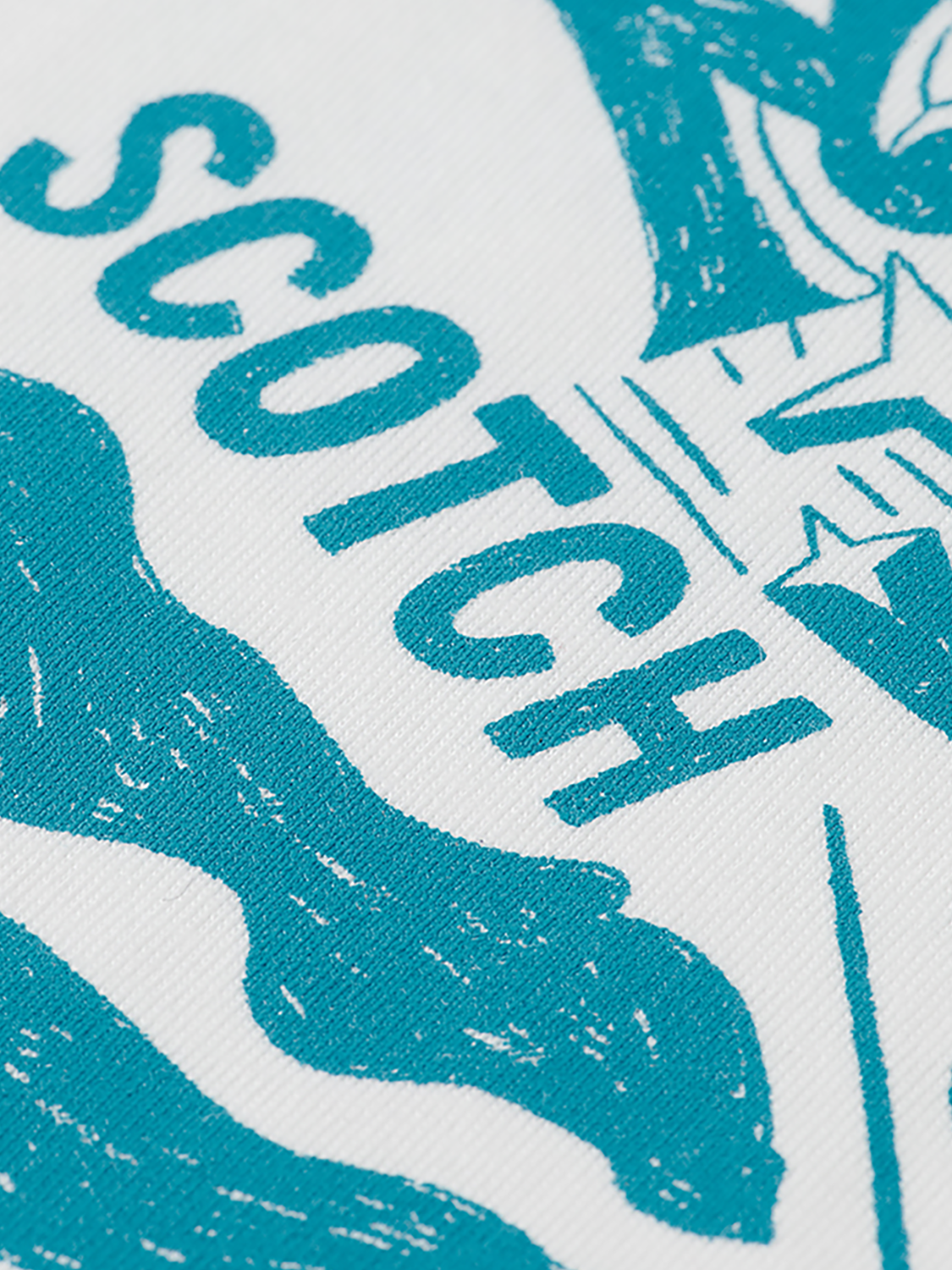 Scotch & Soda artwork short-sleeve T-shirt featuring a colorful printed design on soft cotton fabric.
