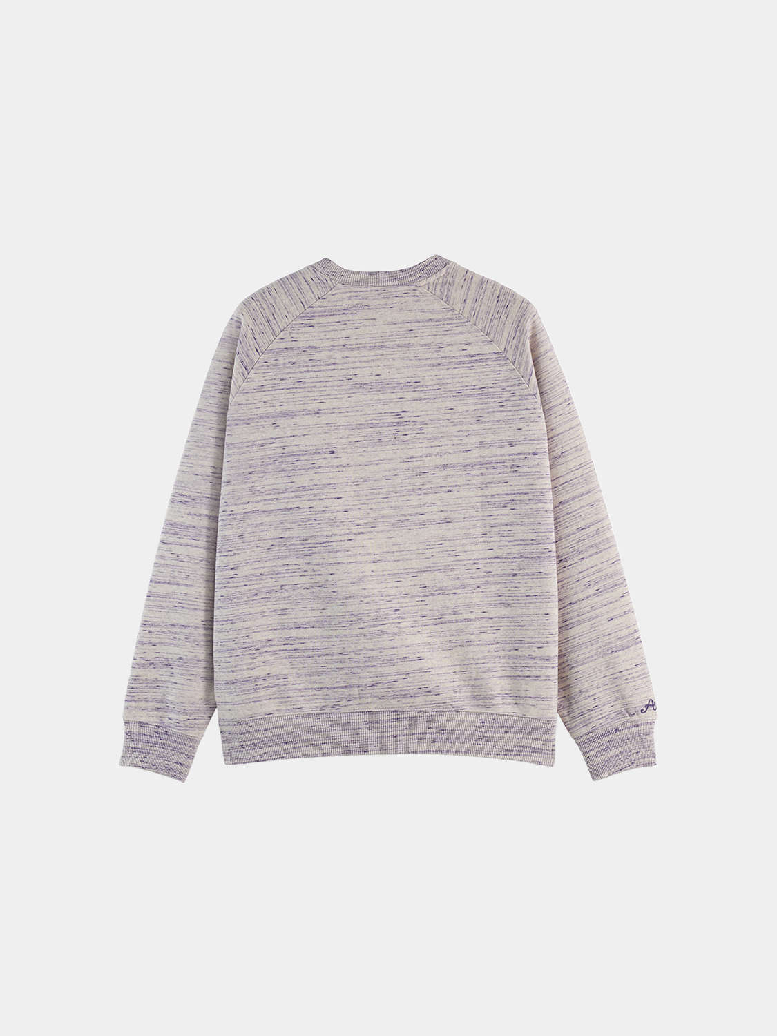 Black Space Yarn sweatshirt by Scotch & Soda, showing a cozy oversized sweater with space yarn knit pattern and brand logo.