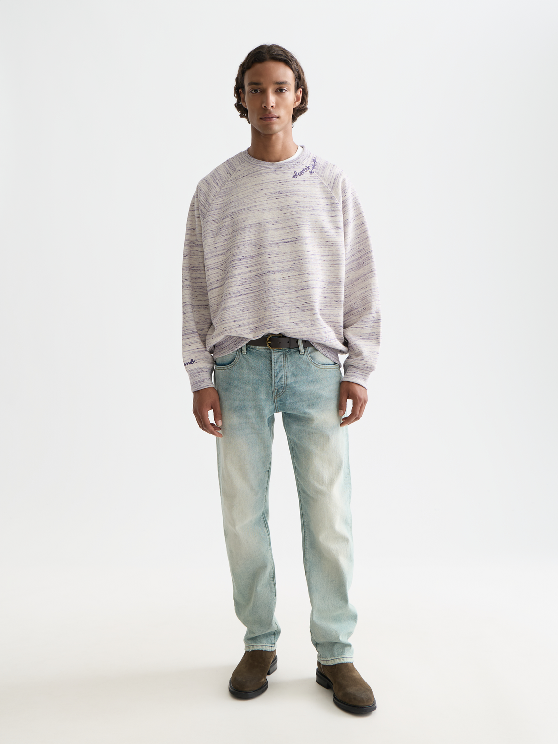 Space yarn sweatshirt by Scotch & Soda, featuring a cozy, textured knit design and relaxed fit in a stylish fashion.