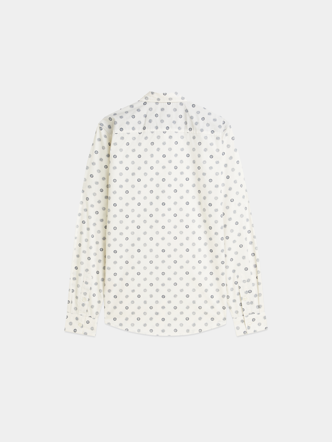Long-sleeve printed poplin shirt by Scotch & Soda, featuring a stylish pattern and button-up front.
