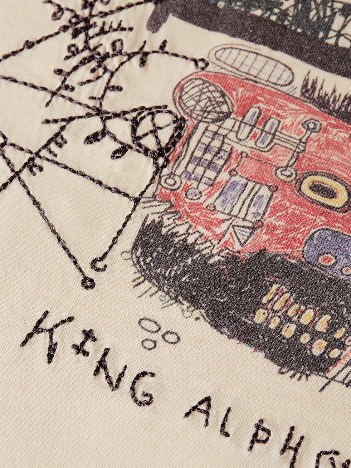Short sleeve Scotch & Soda t-shirt featuring S&S x Basquiat artwork graphic on front, casual streetwear style.