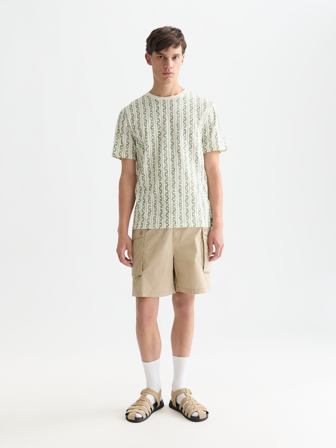 Printed SCOTCH & SODA short sleeve T-shirt with colorful graphic design on front, casual men's summer tee.