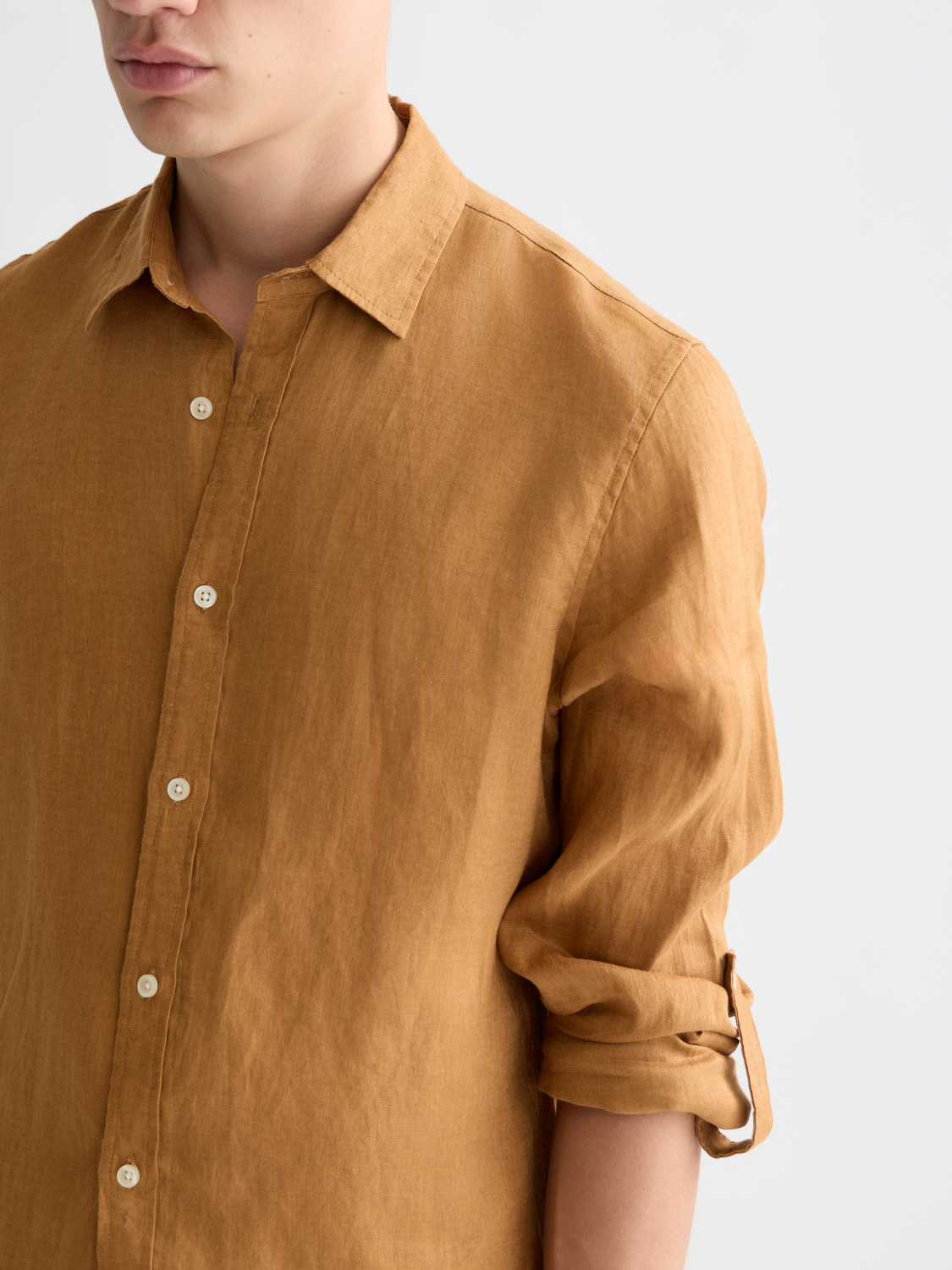 Long sleeve linen shirt by Scotch & Soda, featuring a lightweight, breathable fabric in a casual, stylish design.