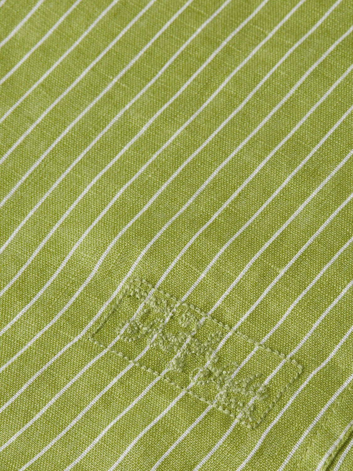 Long-sleeve striped linen shirt by Scotch & Soda, featuring a relaxed fit and casual style.