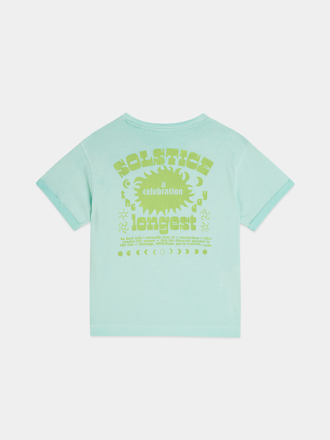 Kids artwork T-shirt from Scotch & Soda featuring colorful graphic artwork on short-sleeve tee, casual and comfortable style.