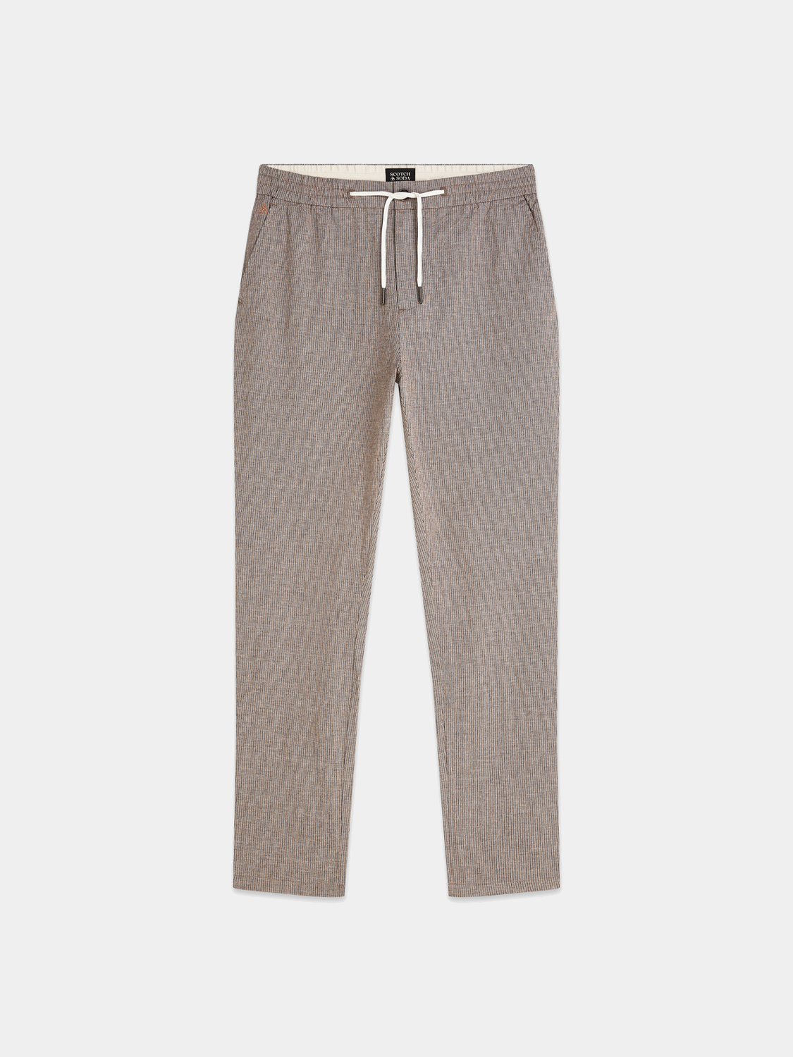SCOTCH & SODA Warren joggers in navy, casual pants with elastic waistband and tapered fit, suitable for everyday wear.