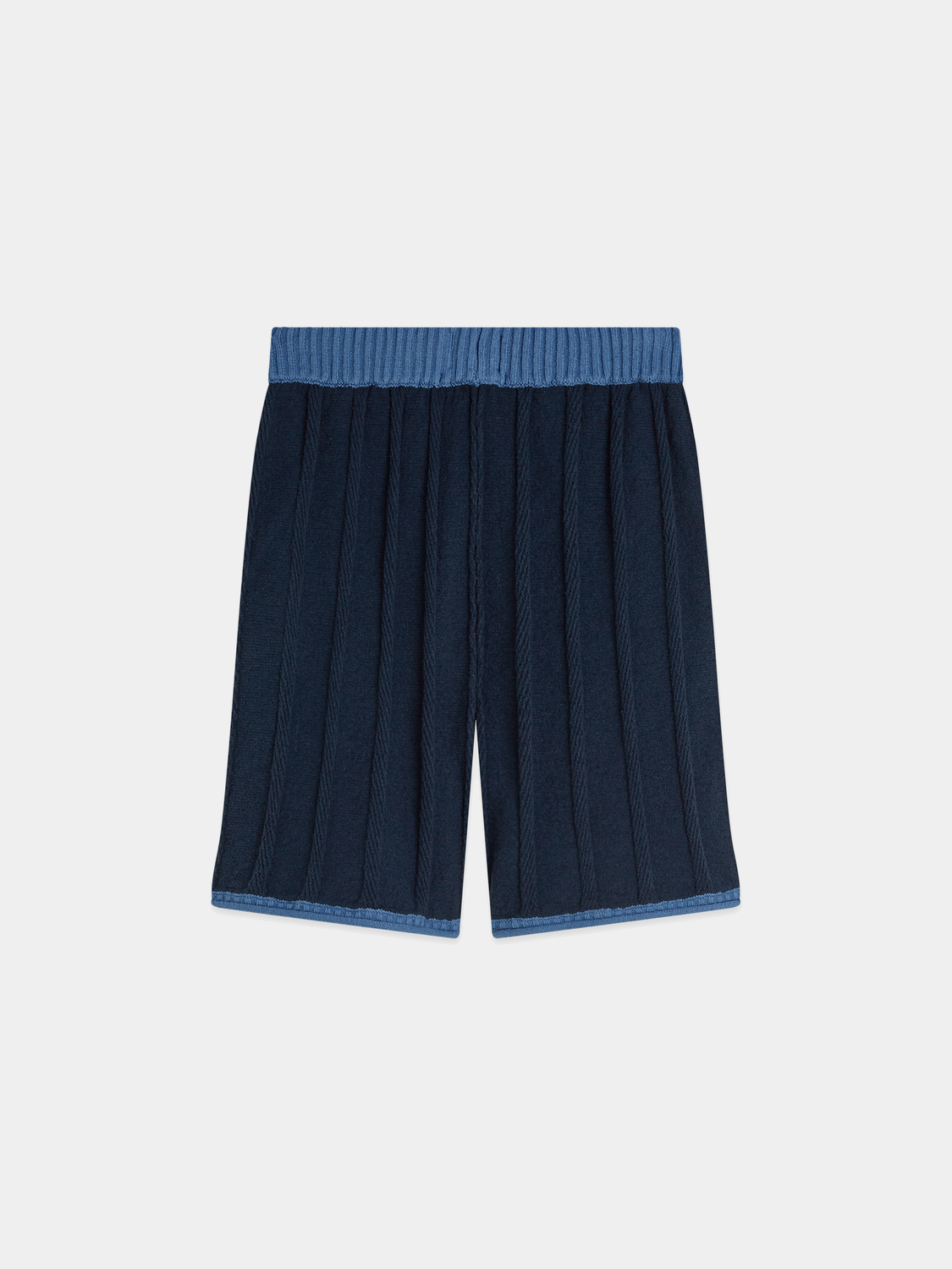 Knitted shorts by SCOTCH & SODA, featuring a cozy, textured fabric in a dark color, perfect for casual wear.