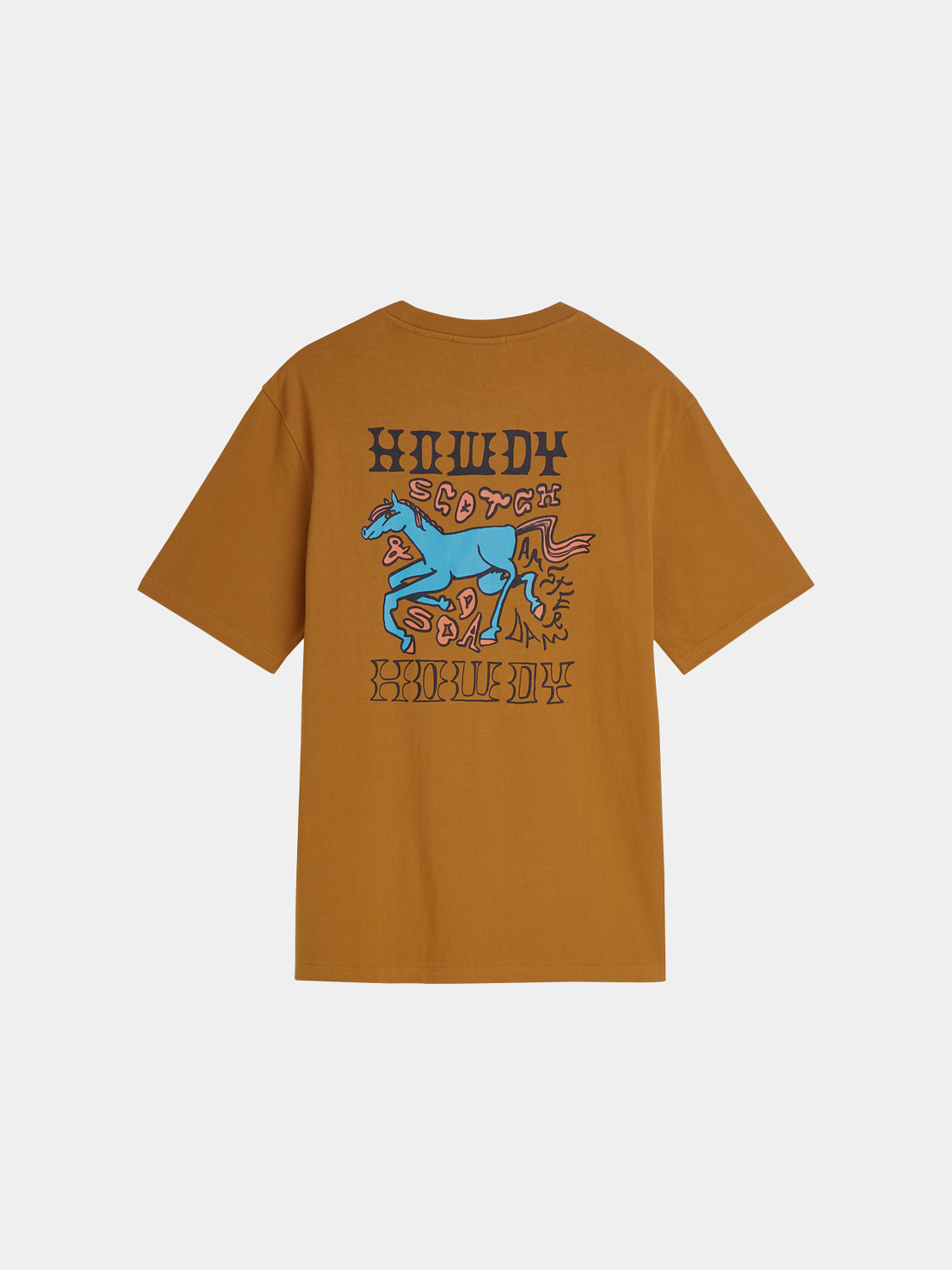 Scotch & Soda artwork short sleeve T-shirt with colorful graphic design on front, casual men's cotton tee.