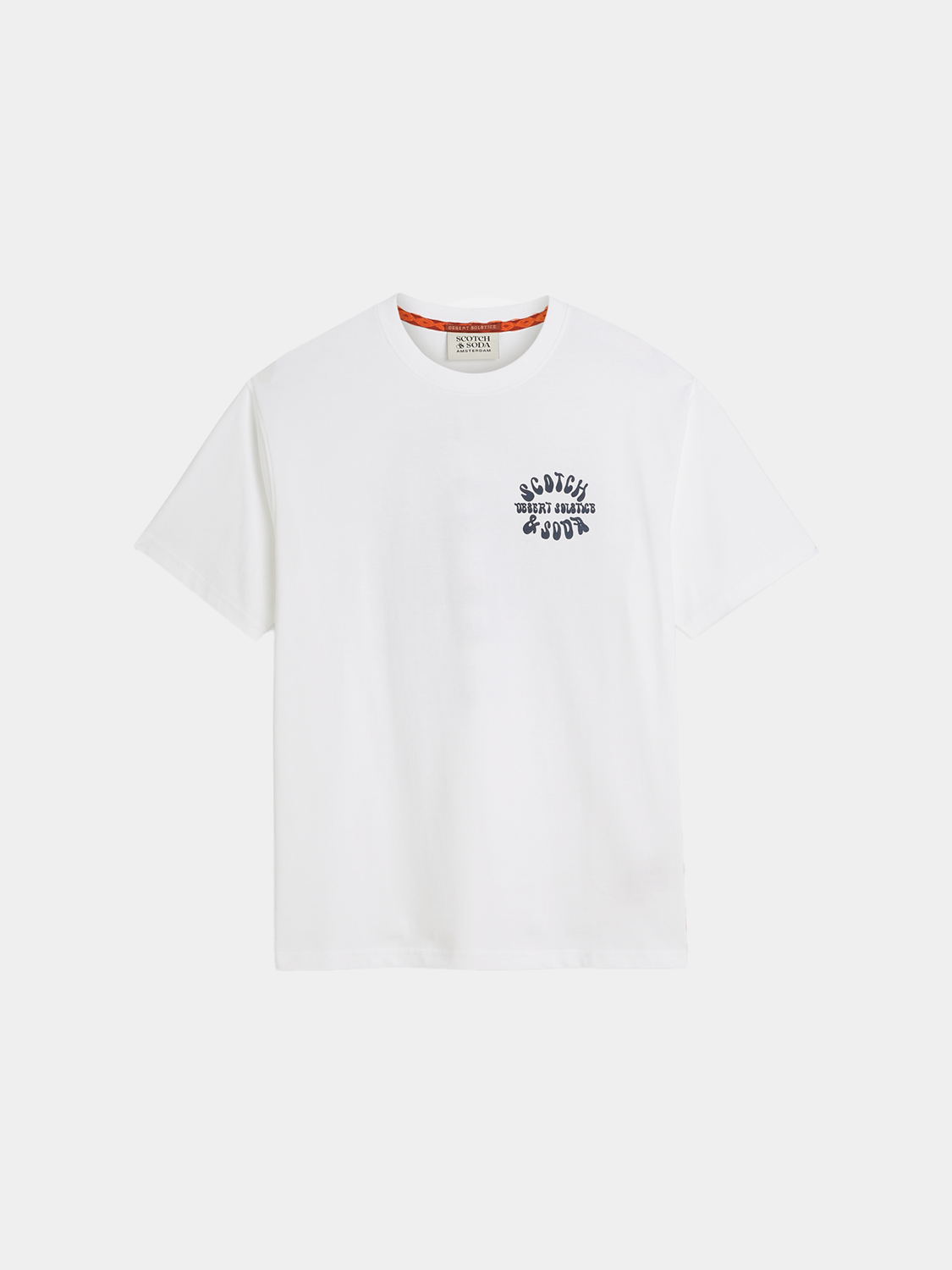 Scotch & Soda artwork short sleeve T-shirt with colorful graphic design, casual fit, and soft fabric.