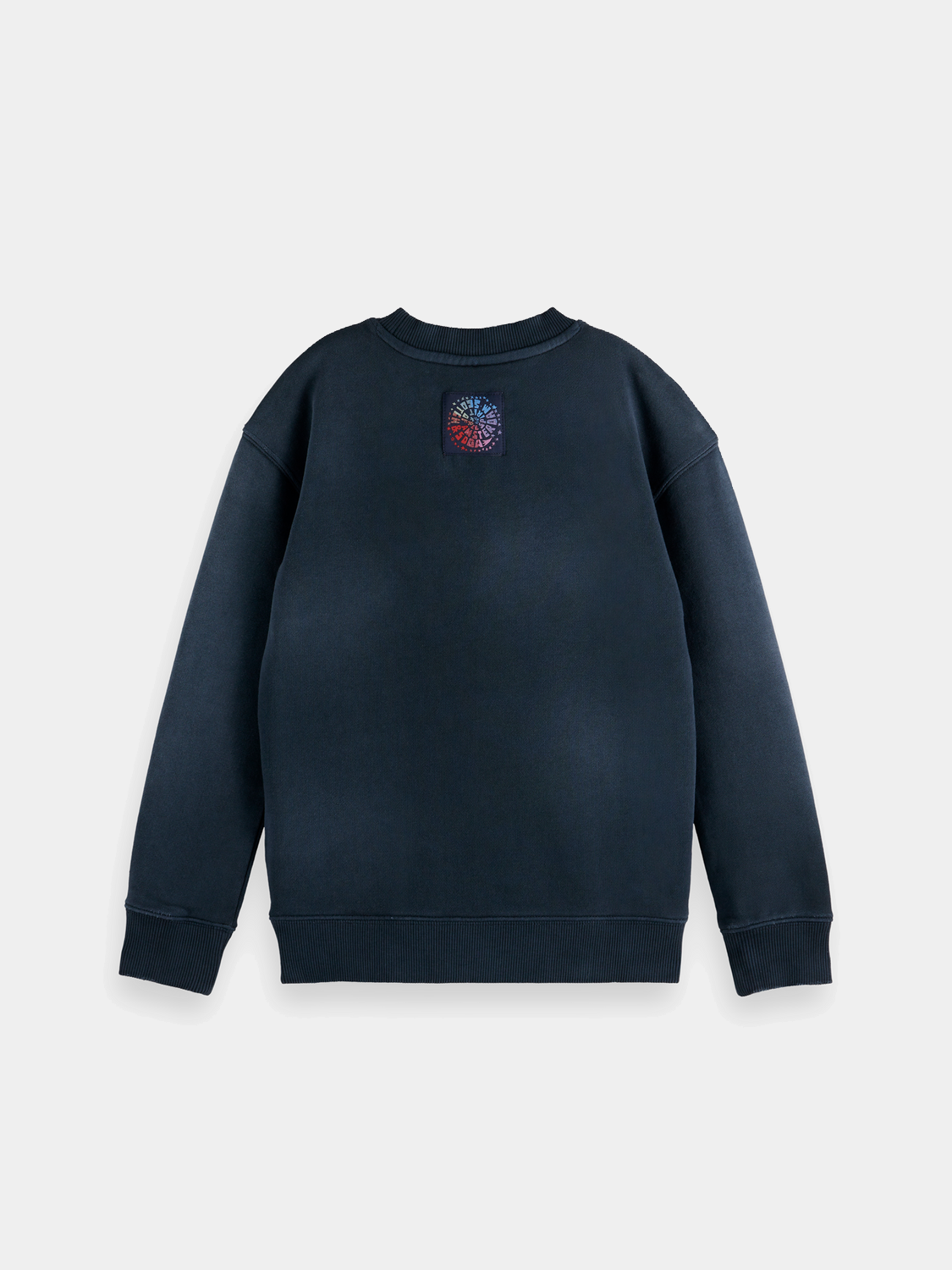 Kids artwork sweatshirt from Scotch & Soda featuring colorful printed design, soft fabric, and comfortable fit.