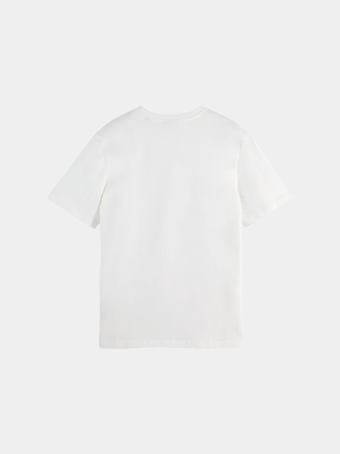 Black short-sleeve logo t-shirt by Scotch & Soda featuring a prominent brand logo on the front.