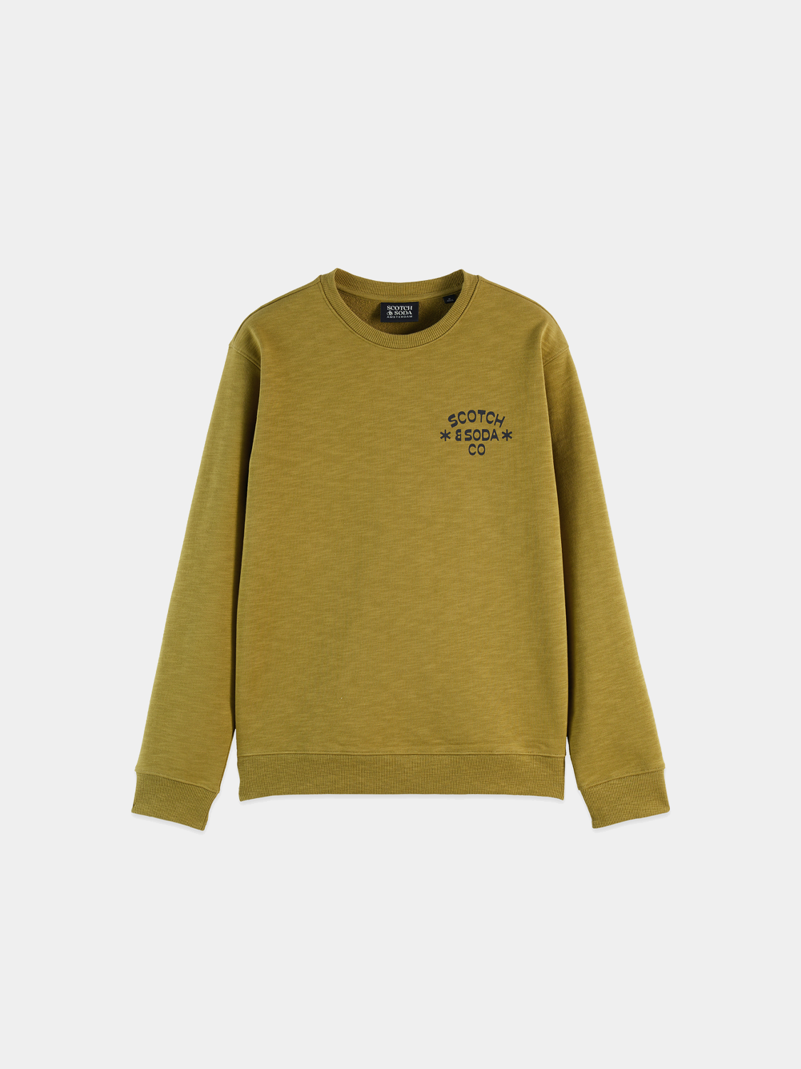 SCOTCH & SODA logo sweatshirt featuring a casual fit, soft fabric, and a bold logo design on the front.