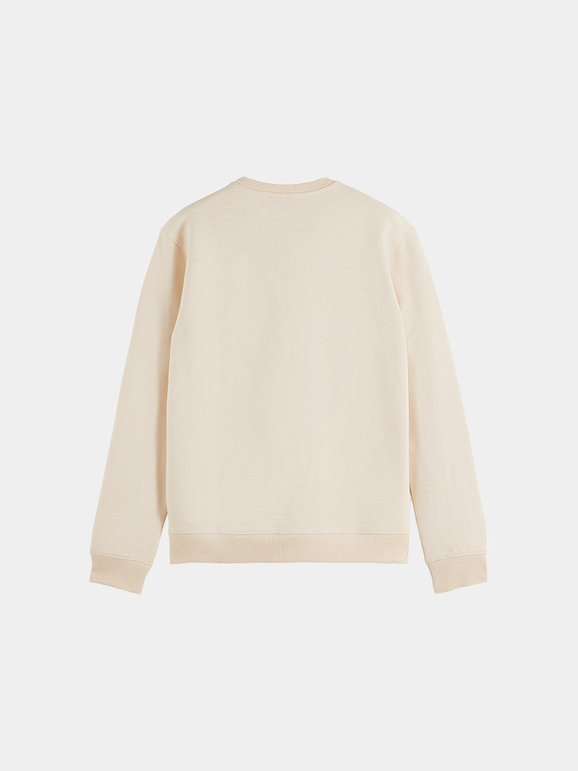 Black logo sweatshirt from Scotch & Soda featuring a front graphic design and casual fit.