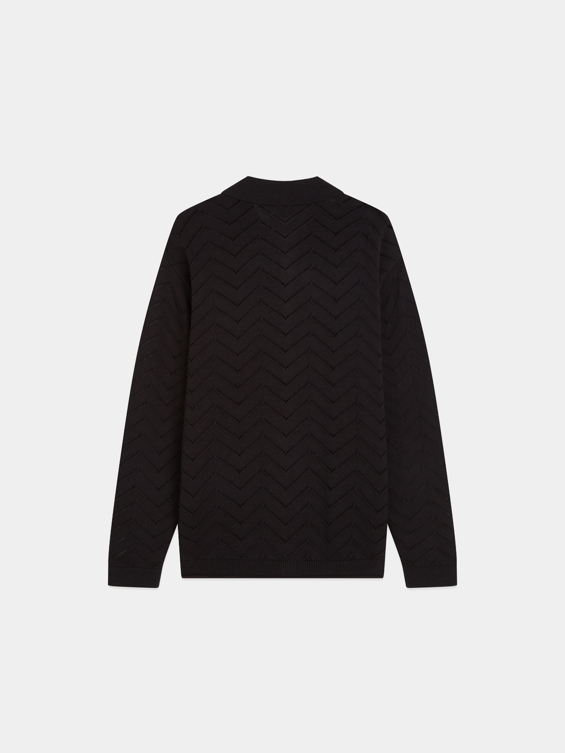 Pointelle knit cardigan by Scotch & Soda, showcasing a close-up of the textured fabric and classic button details.
