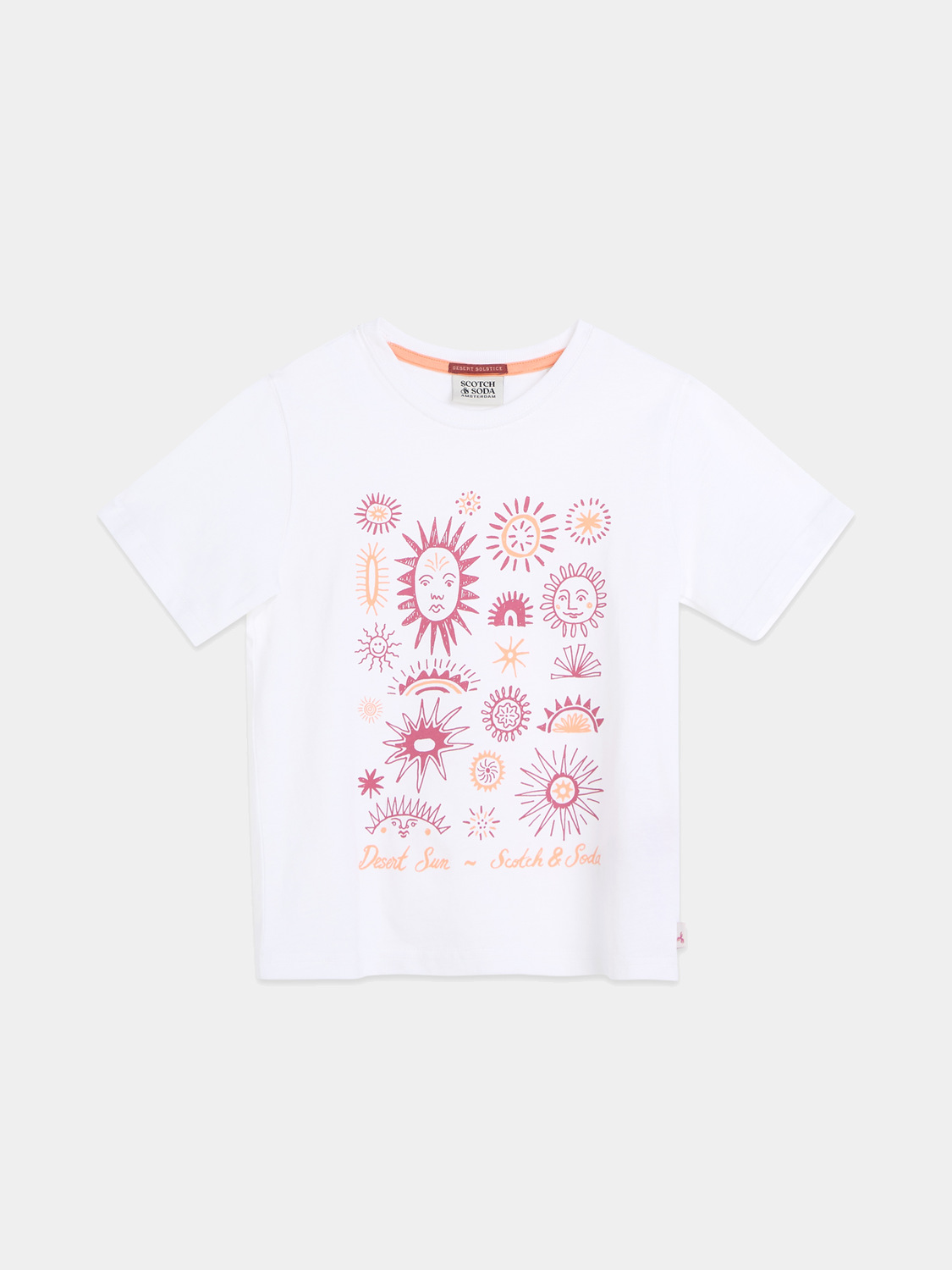 Kids' short sleeve artwork t-shirt by Scotch & Soda featuring colorful graphic design on soft cotton fabric.