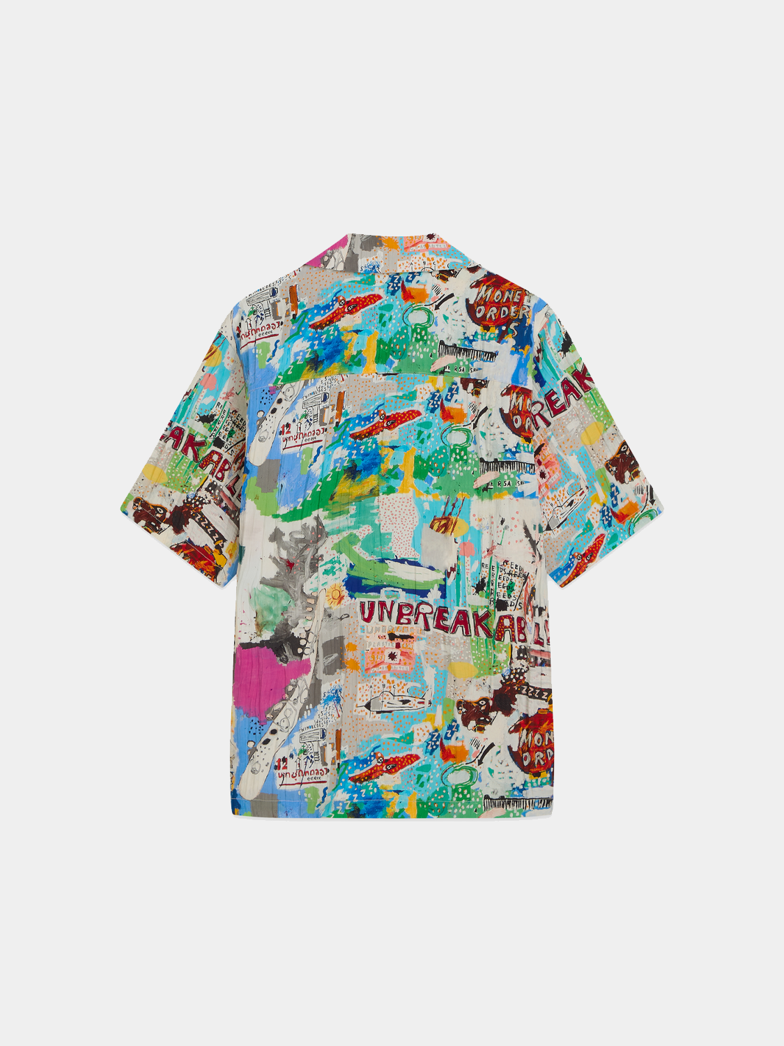 Short-sleeved shirt by Scotch & Soda featuring a S&S x Basquiat print, with bold, artistic graphics on lightweight fabric.