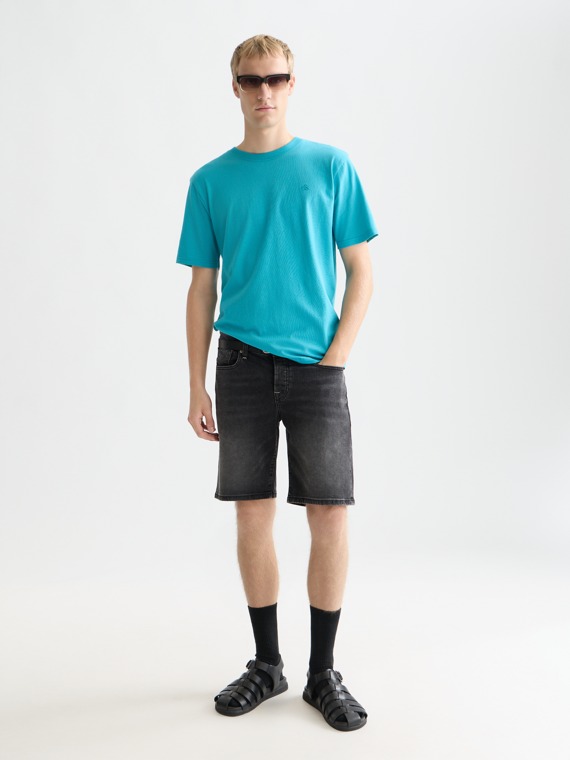 White short-sleeve logo t-shirt by Scotch & Soda featuring a graphic design on the front.