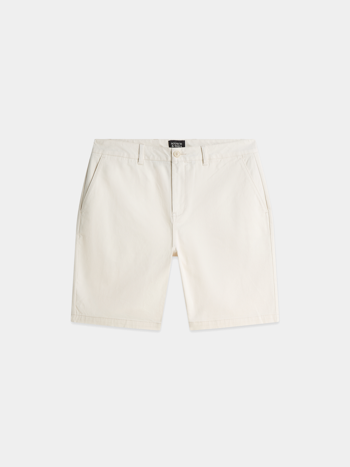 SCOTCH & SODA Stuart chino shorts in neutral color, featuring a tailored fit and classic design for casual wear.