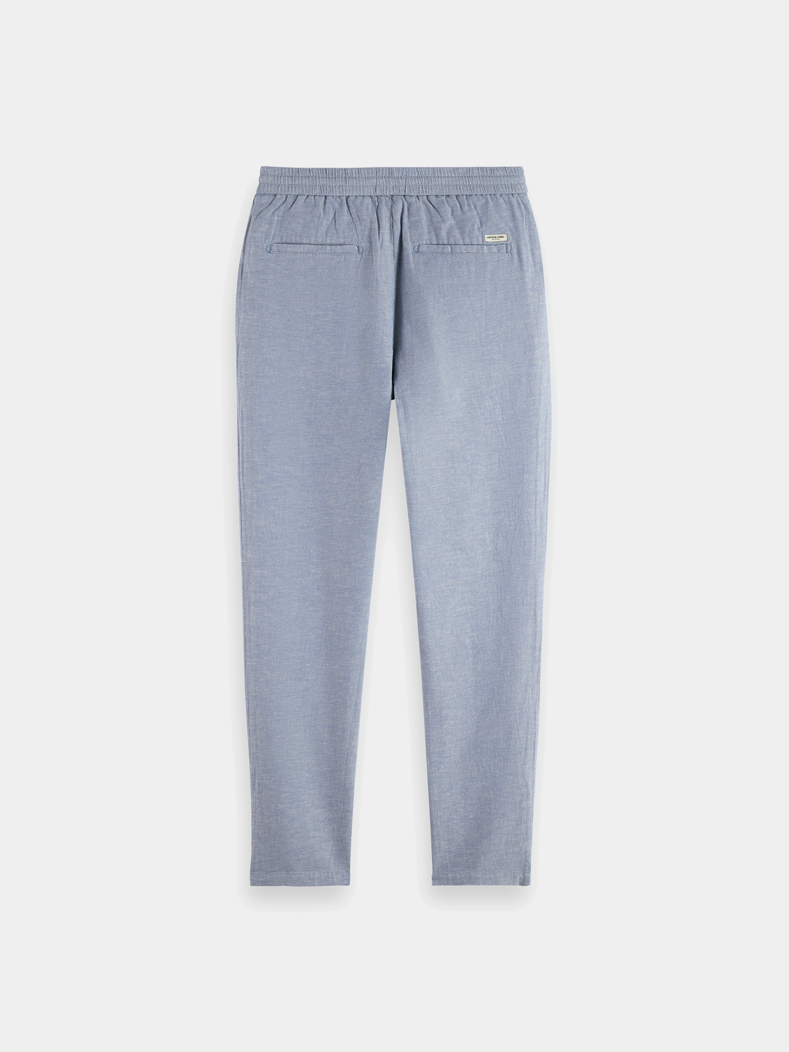 Black Warren joggers by Scotch & Soda, stylish men's pants with a relaxed fit and comfortable waistband.