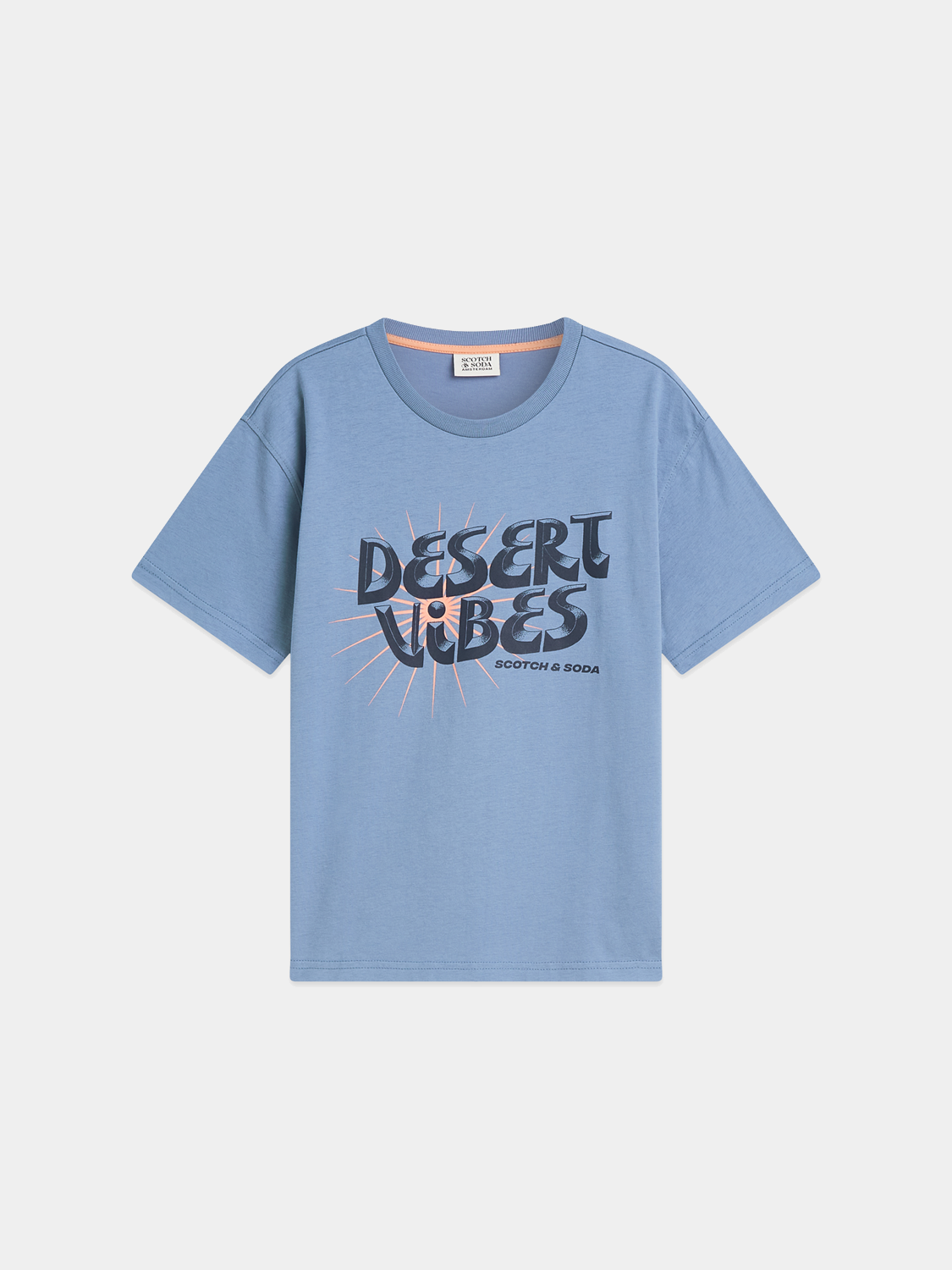 Kids' short-sleeve artwork t-shirt by Scotch & Soda featuring colorful printed design on soft fabric.