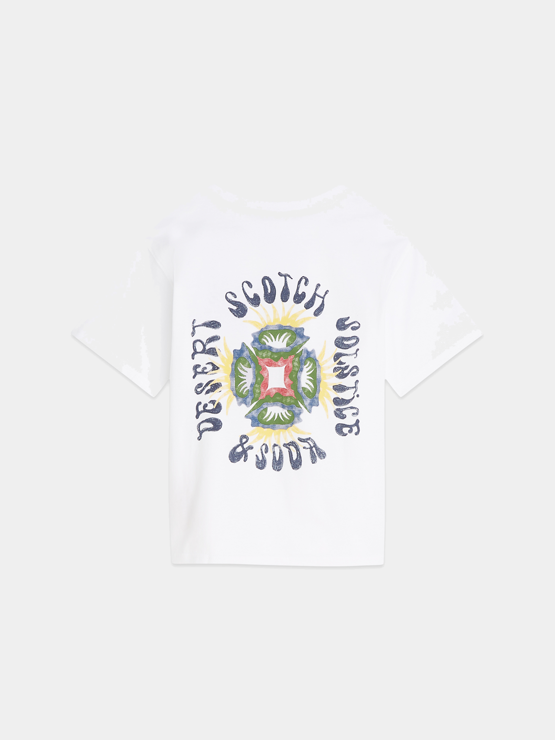 Kids' short sleeve artwork t-shirt by Scotch & Soda featuring colorful graphic design on a black cotton tee.