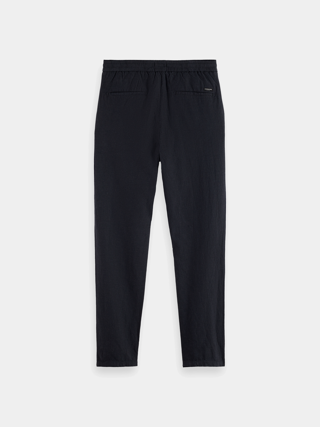 SCOTCH & SODA Warren joggers in black, casual pants with a relaxed fit and elastic waistband, suitable for everyday wear.