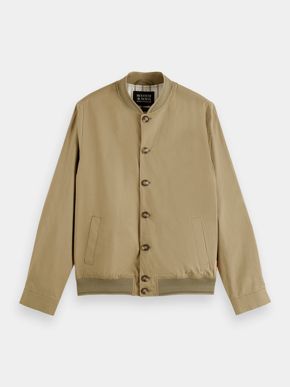 Lightweight poplin bomber jacket - Scotch & Soda NZ