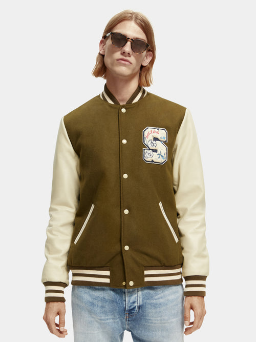 Letterman Club Knit Jacket - Whiskey