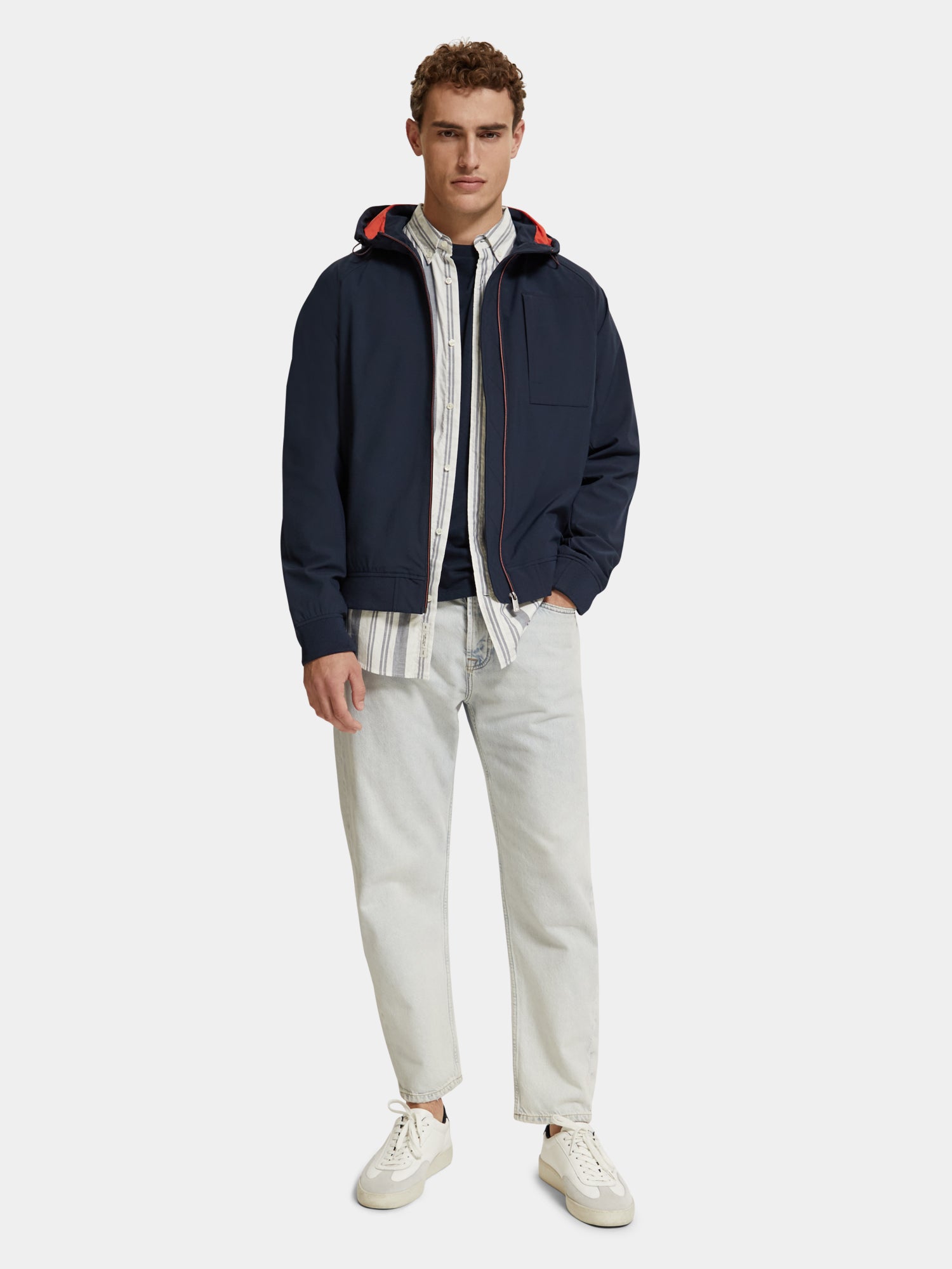 Hooded soft-shell jacket - Scotch & Soda NZ