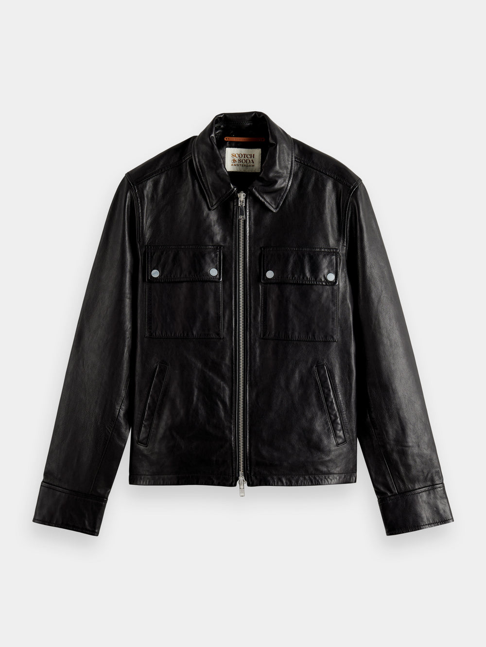 Leather biker jacket - Scotch & Soda NZ