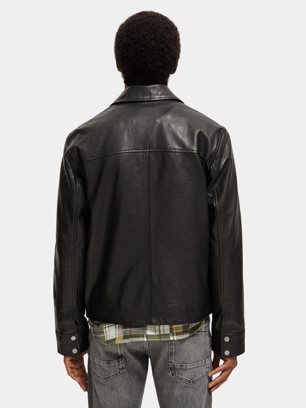Leather biker jacket - Scotch & Soda NZ