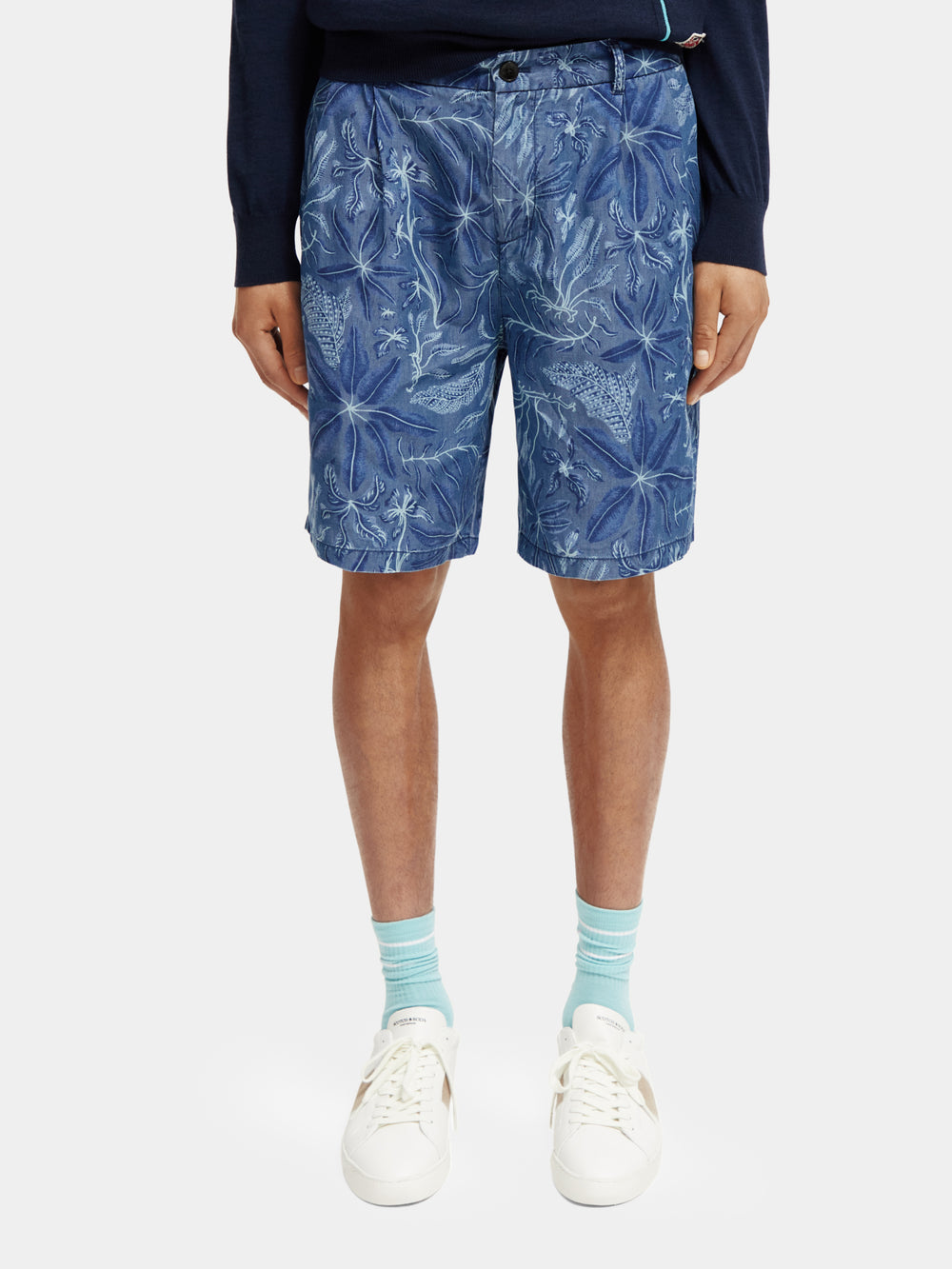 Twilt printed pleated chino shorts - Scotch & Soda NZ