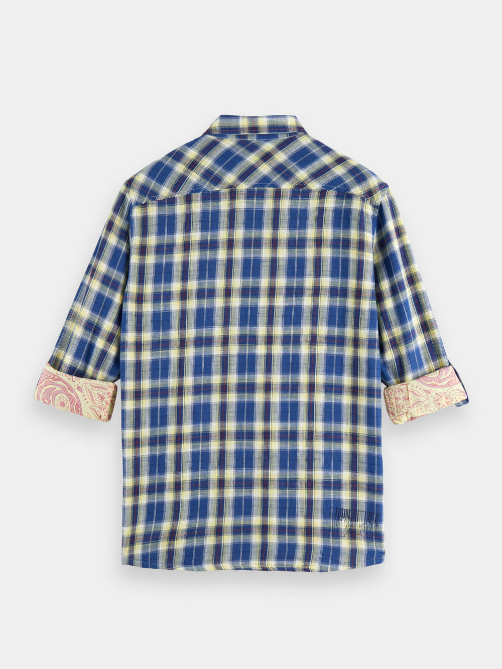 Checked flannel shirt with sleeve adjustments – Scotch & Soda NZ