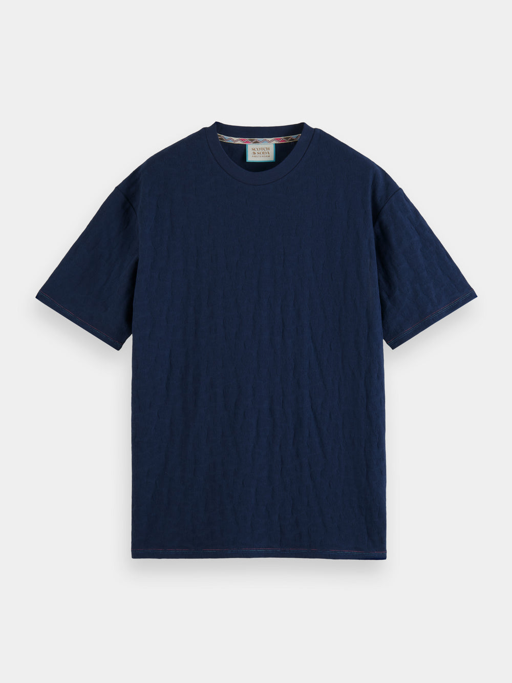 Relaxed-fit jacquard t-shirt - Scotch & Soda NZ