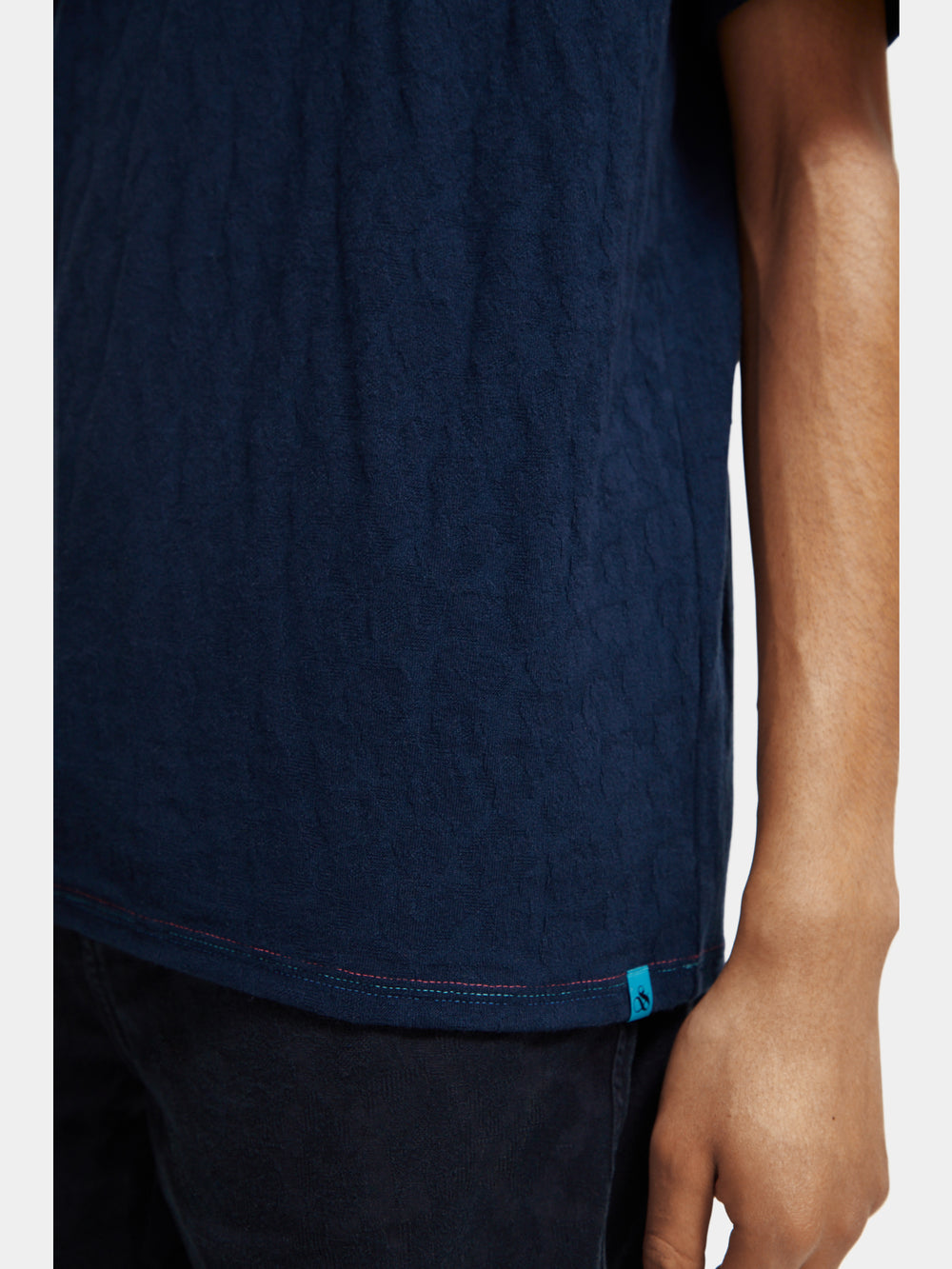 Relaxed-fit jacquard t-shirt - Scotch & Soda NZ